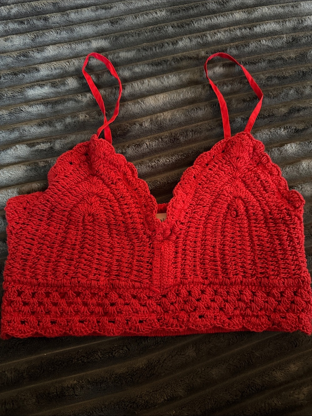 B.O.G. Collective Hand Crochet Crop Bralette Top